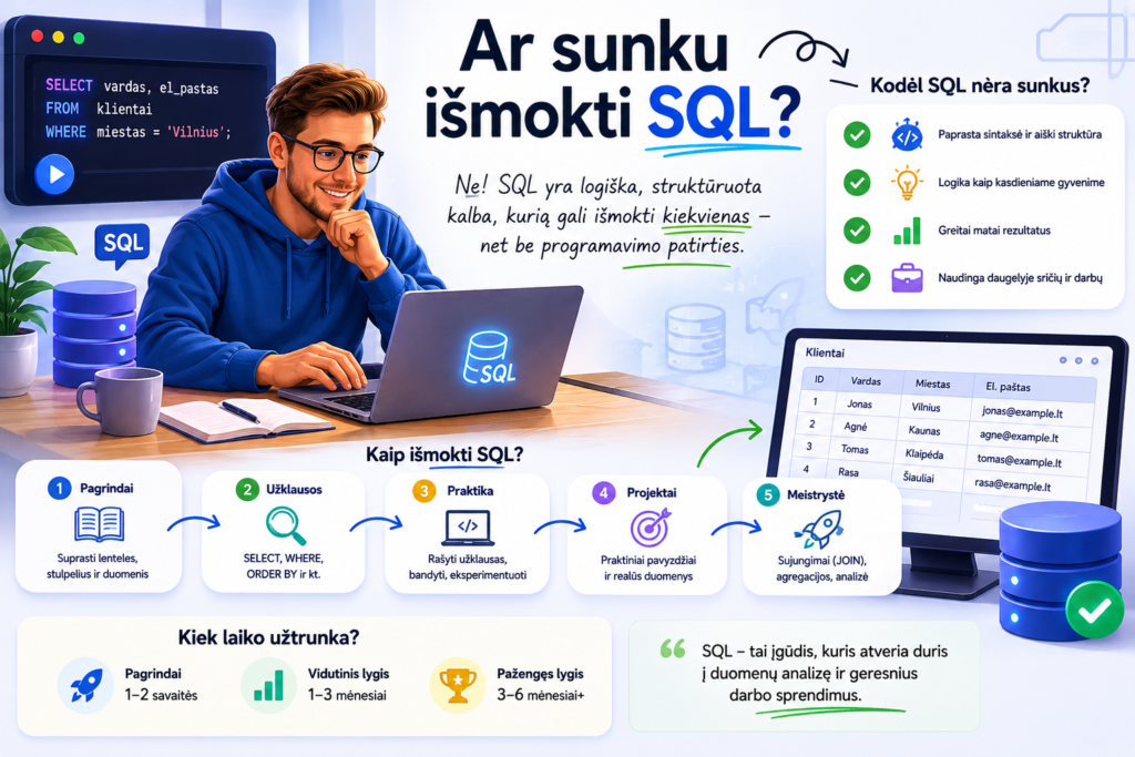Kaip išmokti SQL