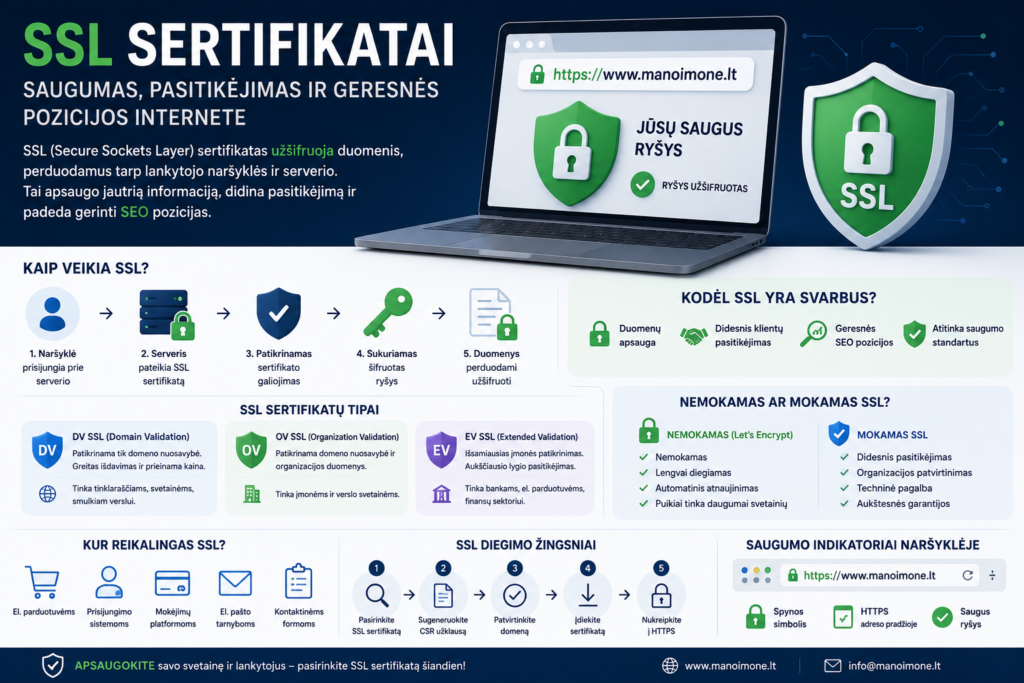 SSL sertifikatai apsaugokite savo svetainę
