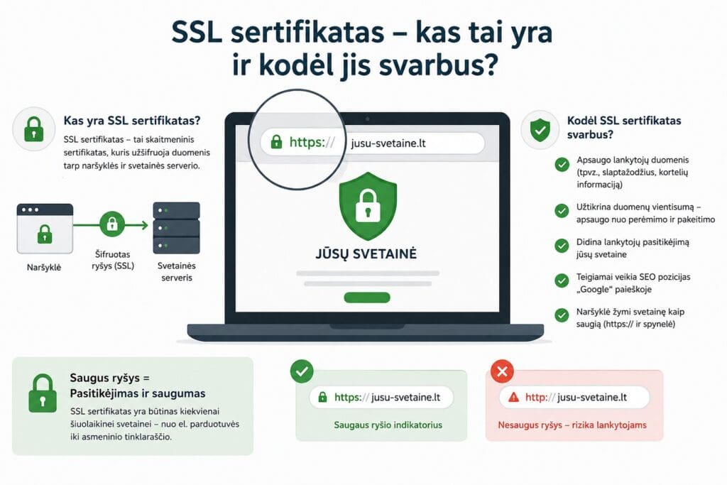 SSL sertifikatas svarba ir saugumas