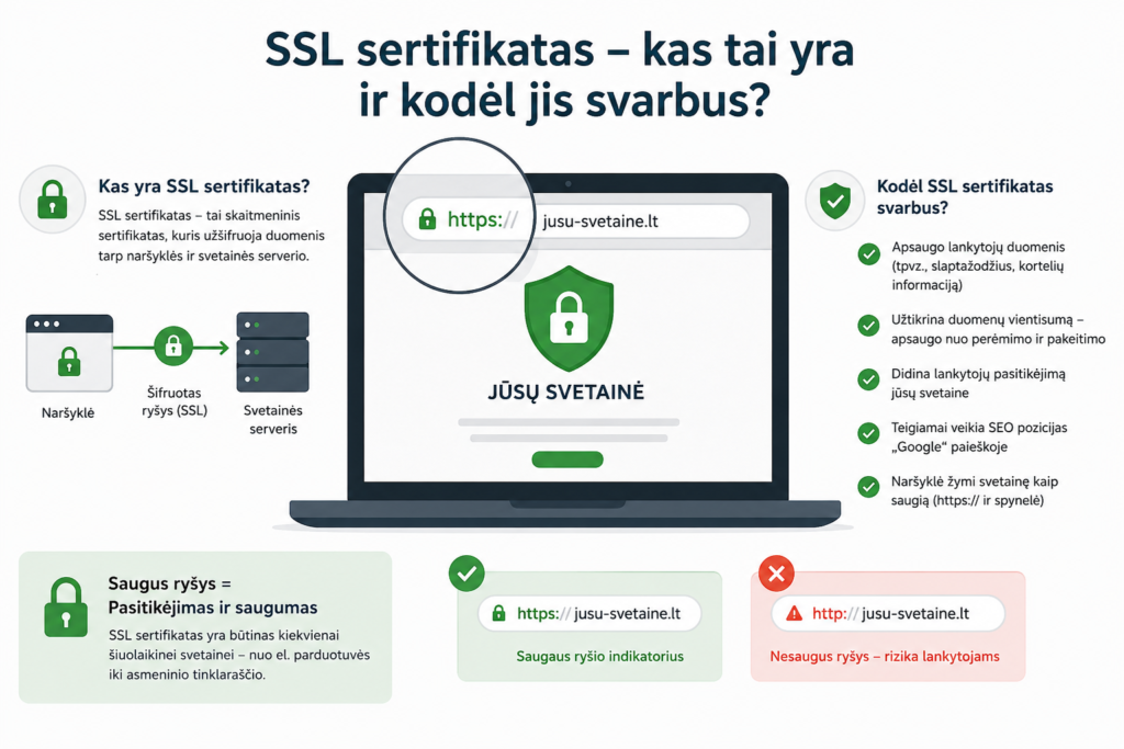 SSL sertifikatas svarba ir saugumas