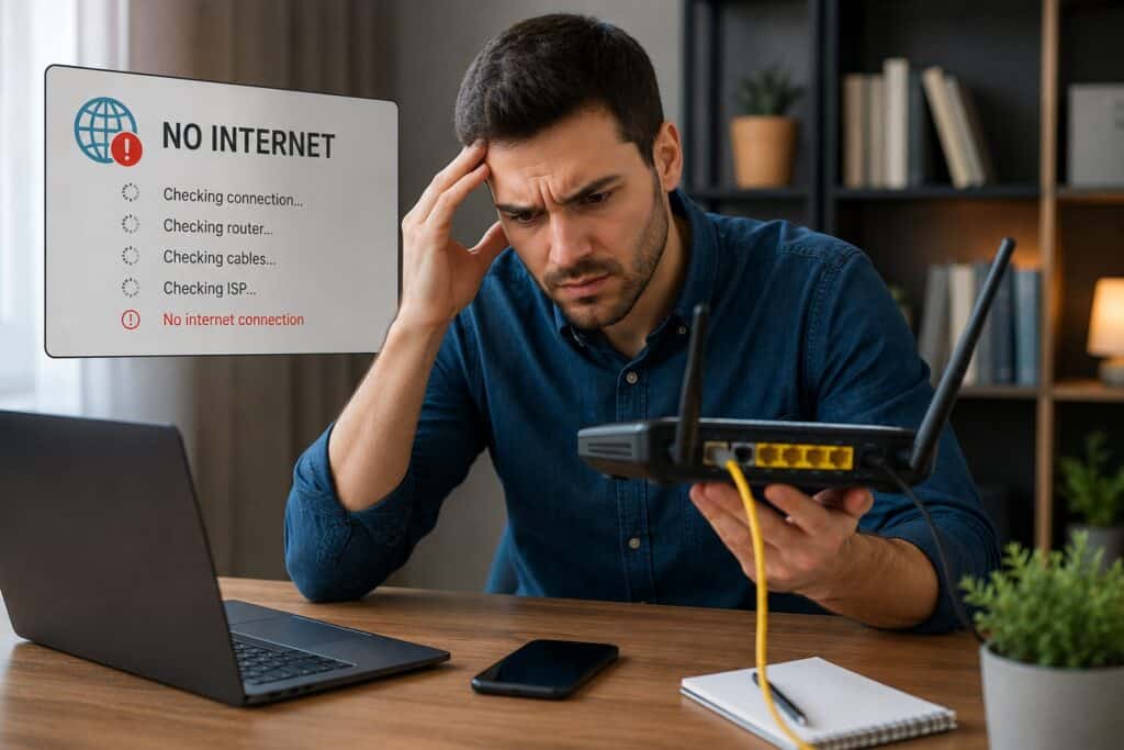 Ką daryti, jei neveikia internetas