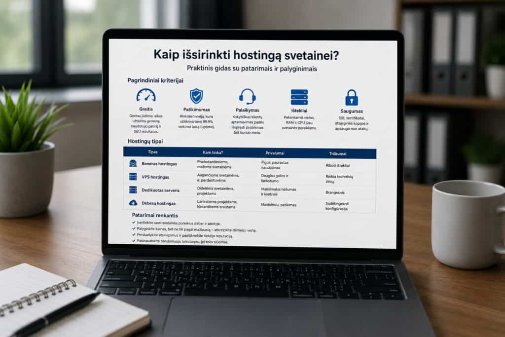 Kaip išsirinkti hostingą svetainei
