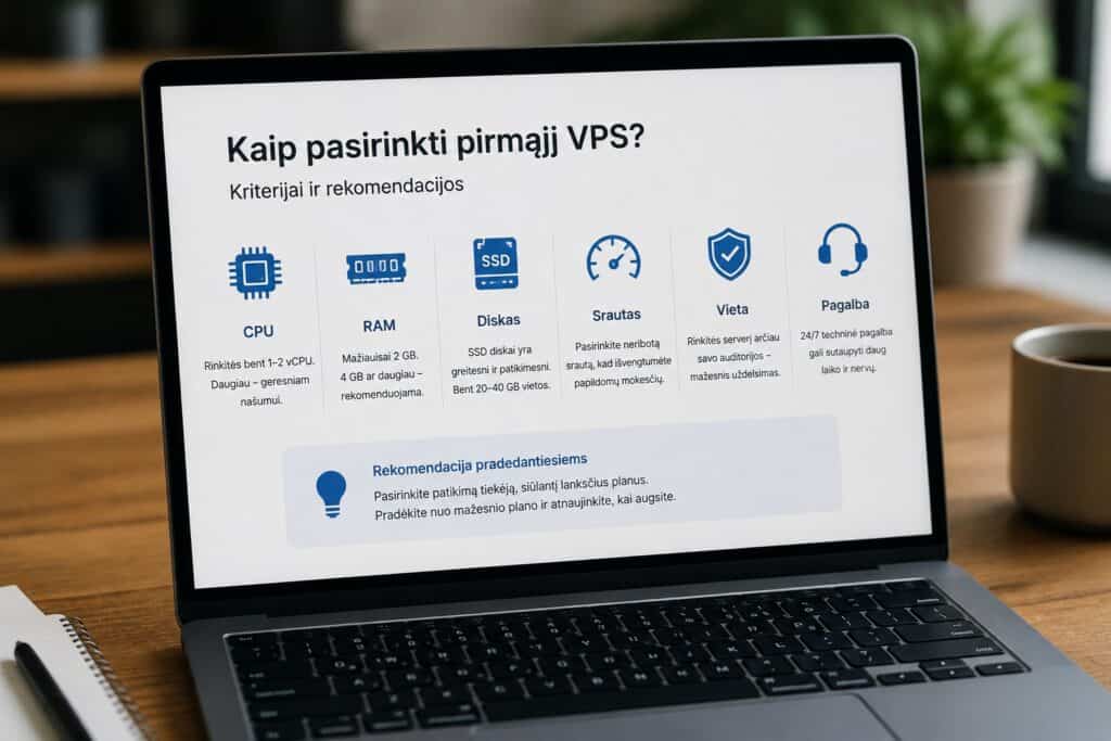 Kaip pasirinkti pirmąjį VPS