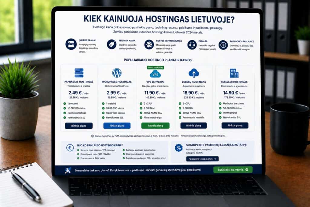 Kiek kainuoja hostingas Lietuvoje