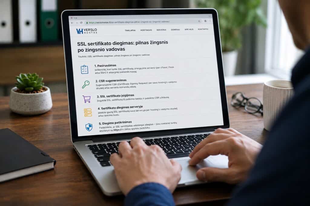 SSL sertifikato diegimas