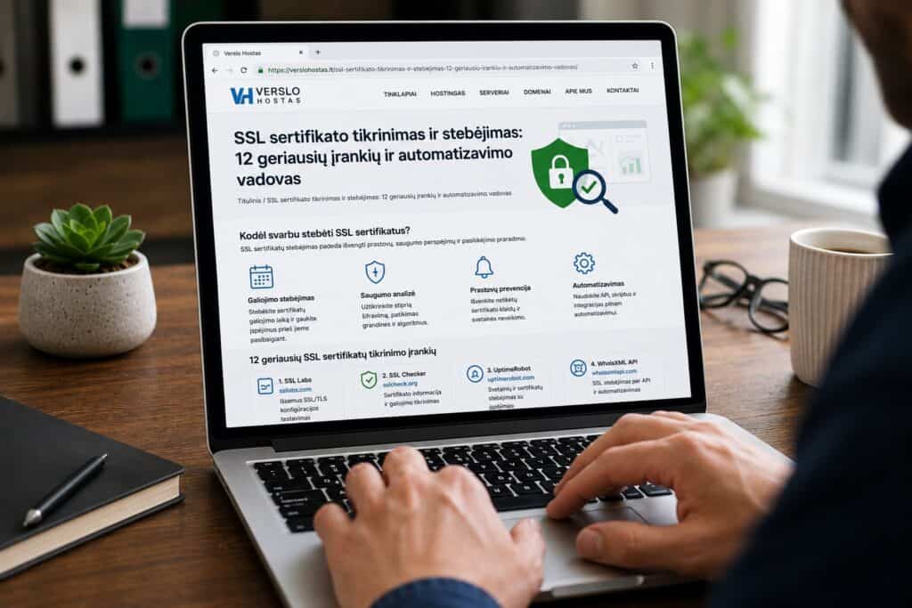 SSL sertifikato tikrinimas ir stebėjimas